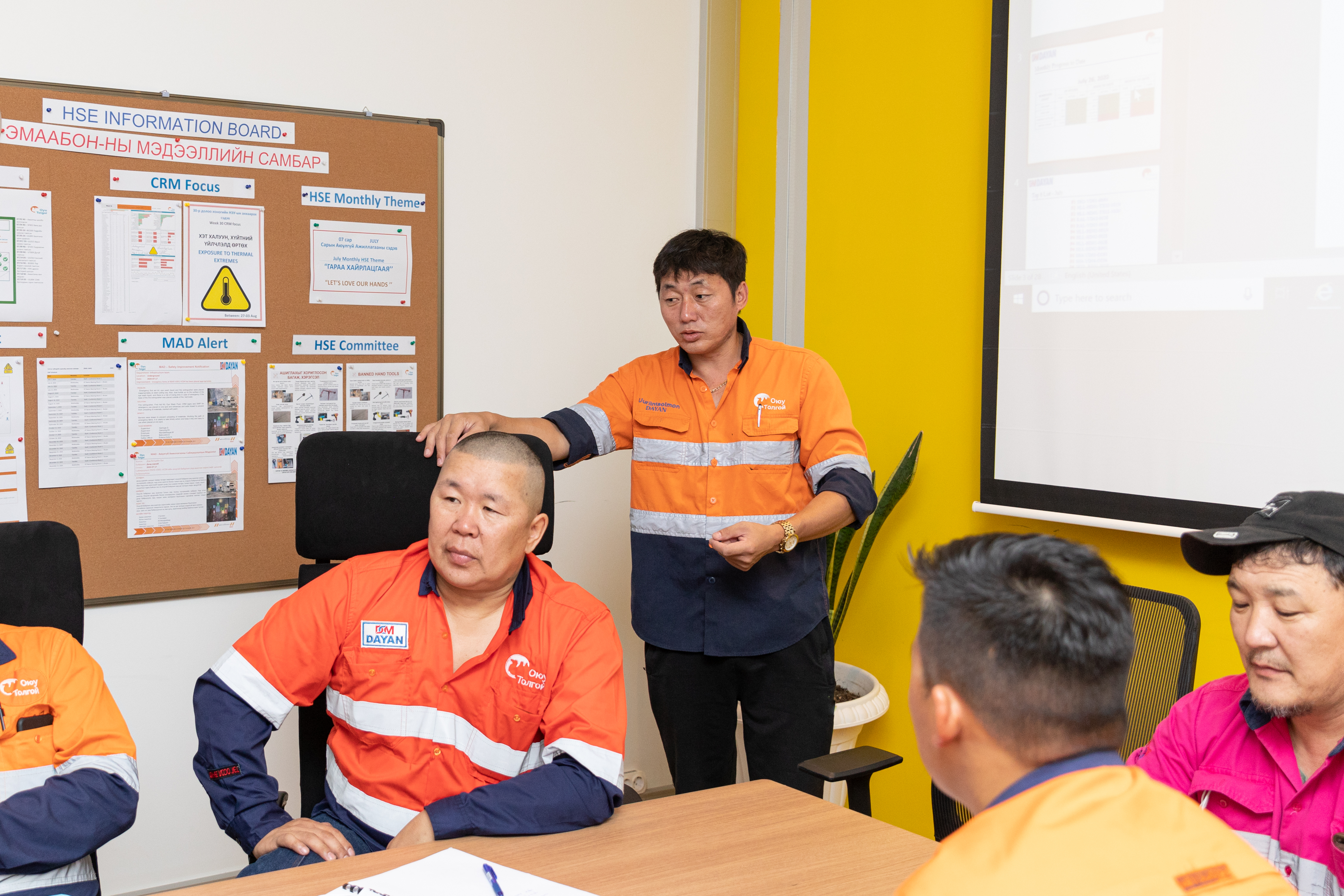 Erdene Bileg with colleagues